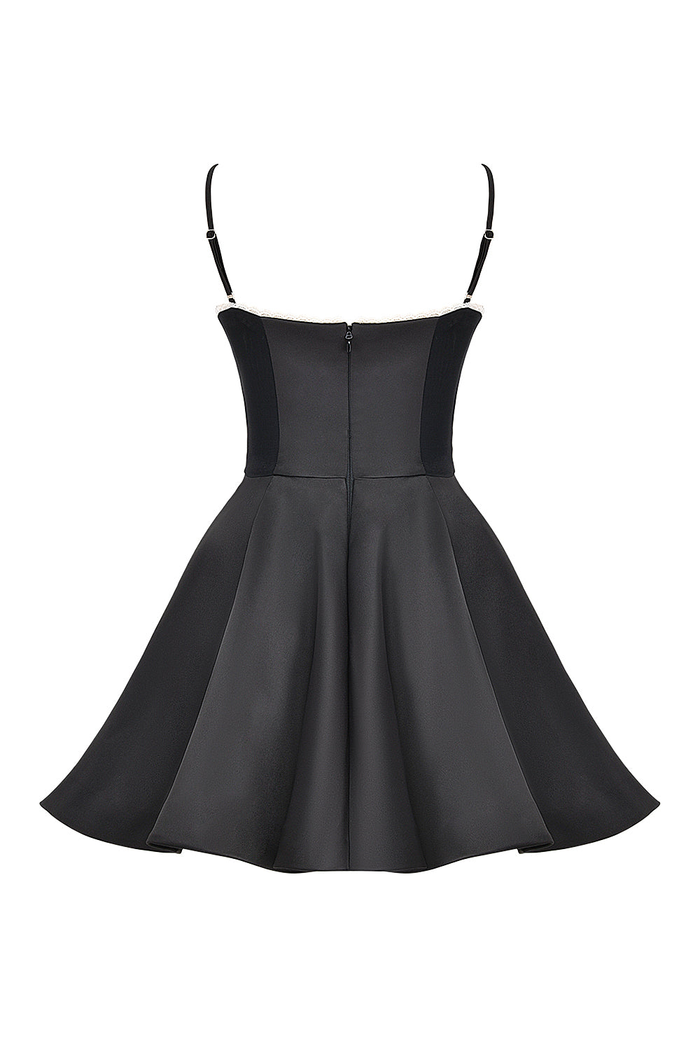 CELINE - Robe Bustier Évasée en Satin avec Tulle