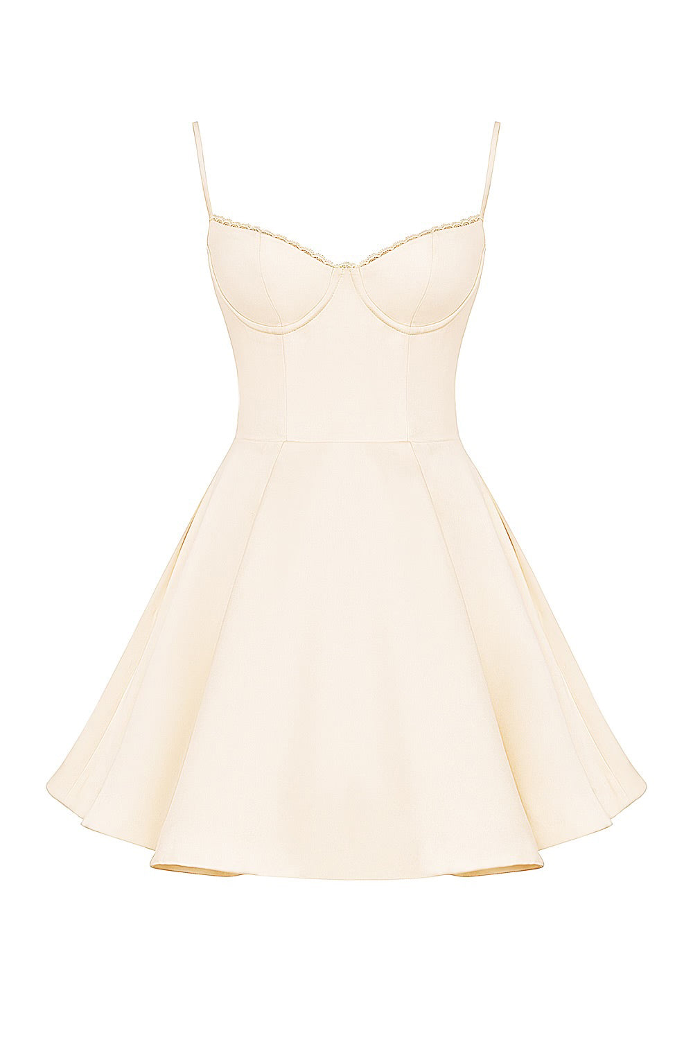 CELINE - Robe Bustier Évasée en Satin avec Tulle